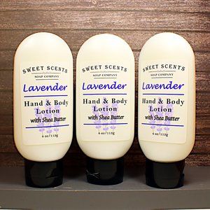 Lavender Hand & Body Lotion w/Shea Butter - Sweet Scents (3) 4 ounce bottles